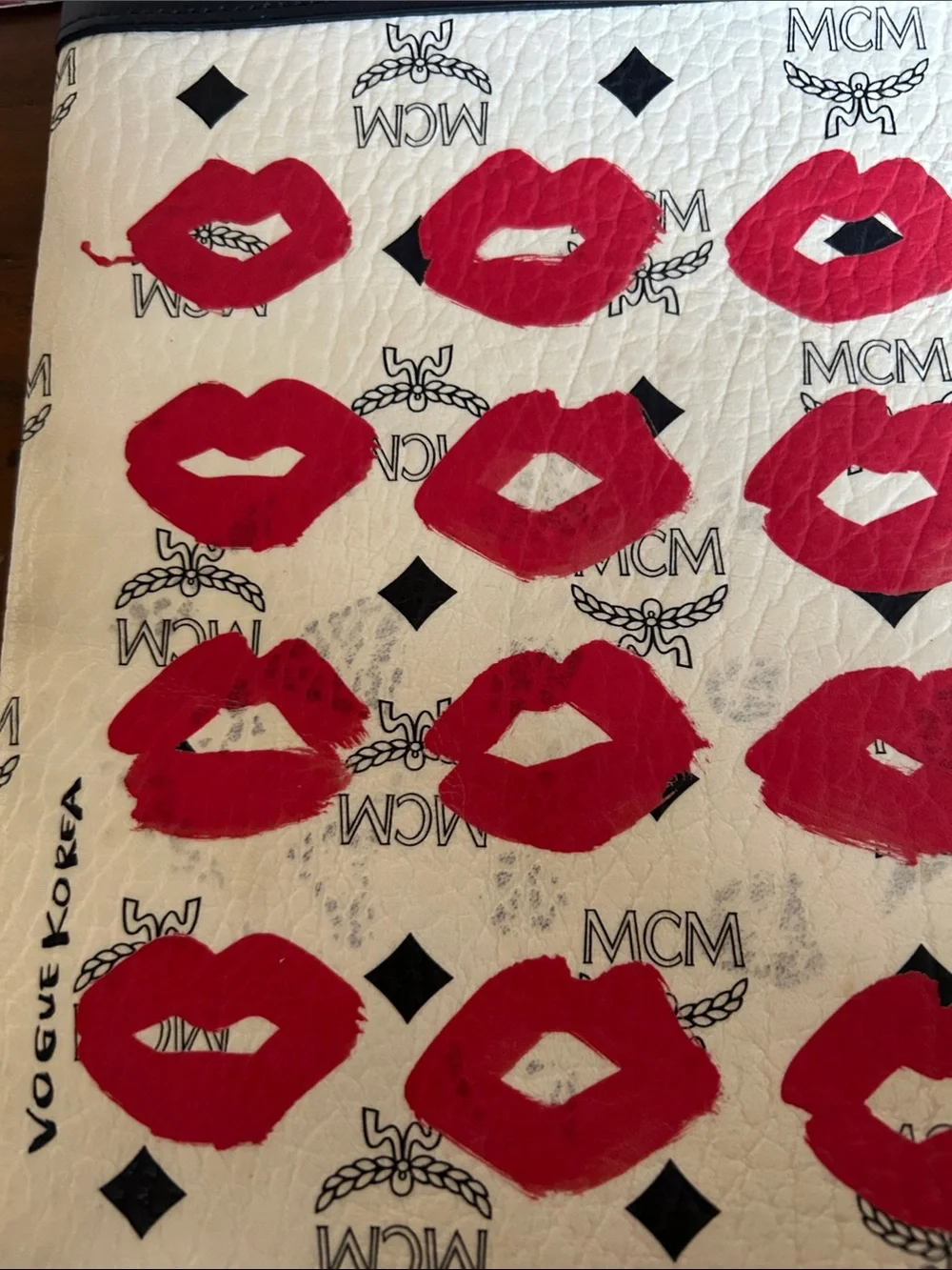 Auth MCM x Vogue Visetos Korea Clutch Bag Donald Used great condition